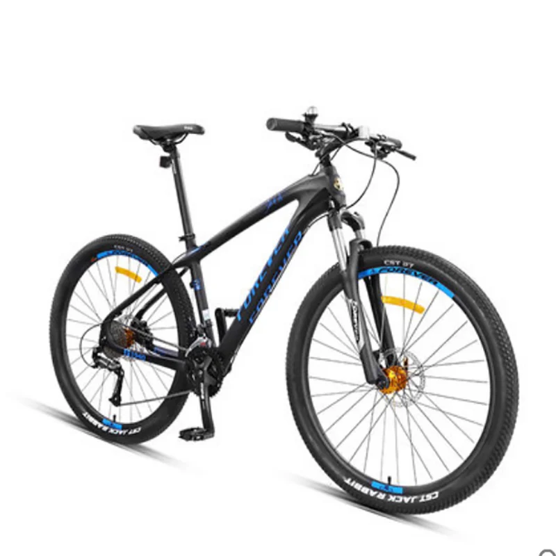 Dark blue Углеродное волокно для горного велосипеда, мужской внедорожный Shimano с переменной скоростью, двойной демпфирующий велосипед - Цвет: Dark blue