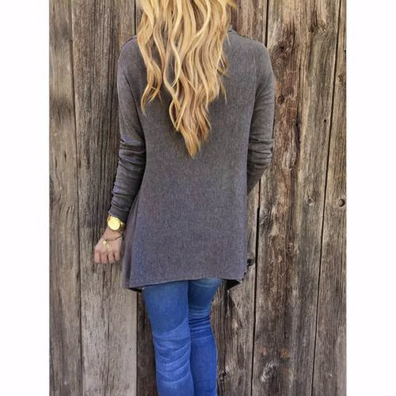 Fashion Autumn Casual Women Long Sleeve Slim Tassel Slash Winter Cotton Clothing Black Loose Ladies Stylish Female Clothes |