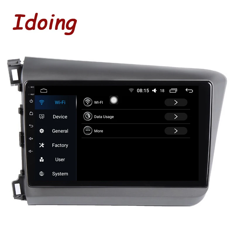 Автомагнитола Idoing мультимедийный проигрыватель на Android 8 0 восемь ядер экран 9