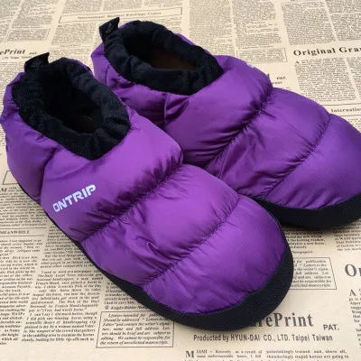 purple Мужской и wo Мужской Ультра-светильник, противоскользящая теплая обувь для улицы, зимняя походная обувь для кемпинга, обувь для защиты ног - Цвет: purple