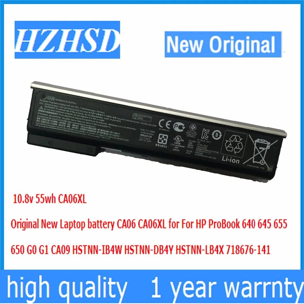 

10.8v 55wh Original New CA06XL Laptop battery CA06 for For HP ProBook640 645 655 650 G0 G1 CA09 HSTNN-IB4W HSTNN-DB4Y HSTNN-LB4X