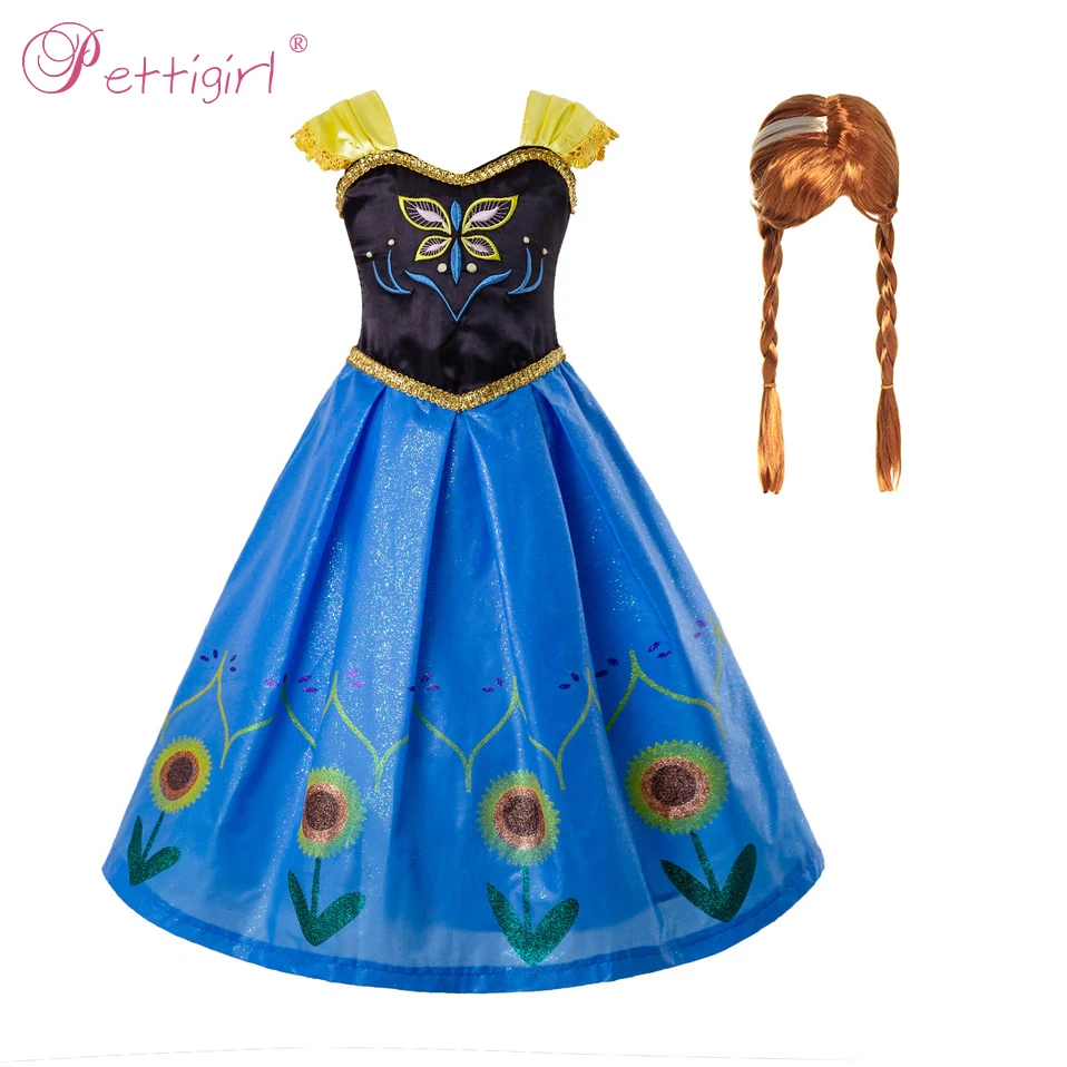 Pettigirl Girls Princess Dresses Dress with Sunflower Porno Frocks Cosplay Costume Party Fancy GD50708-1 | Детская одежда и обувь