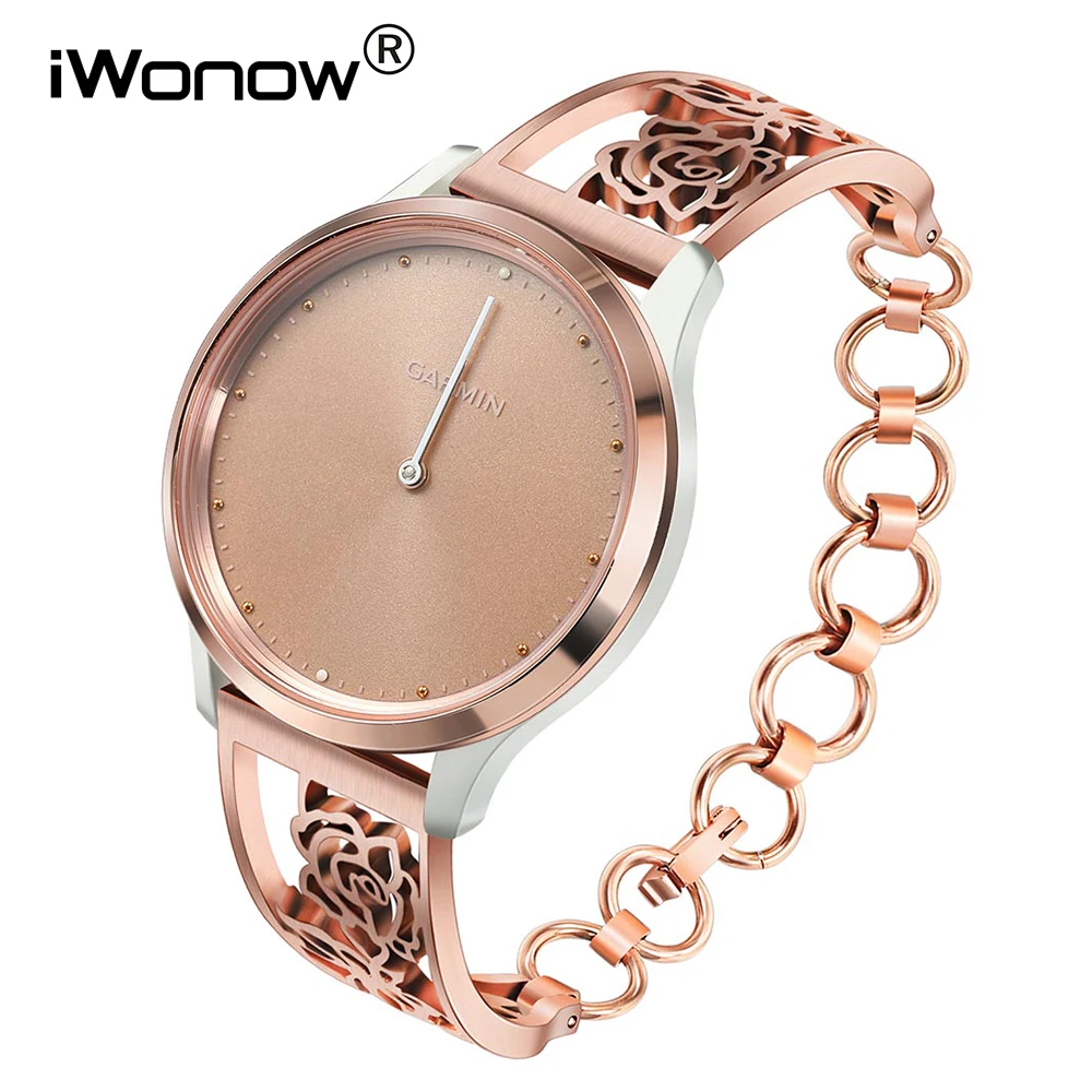 Женский ювелирный ремешок для наручных часов Garmin Vivomove HR/3/CAME/Luxe/Style быстросъемный