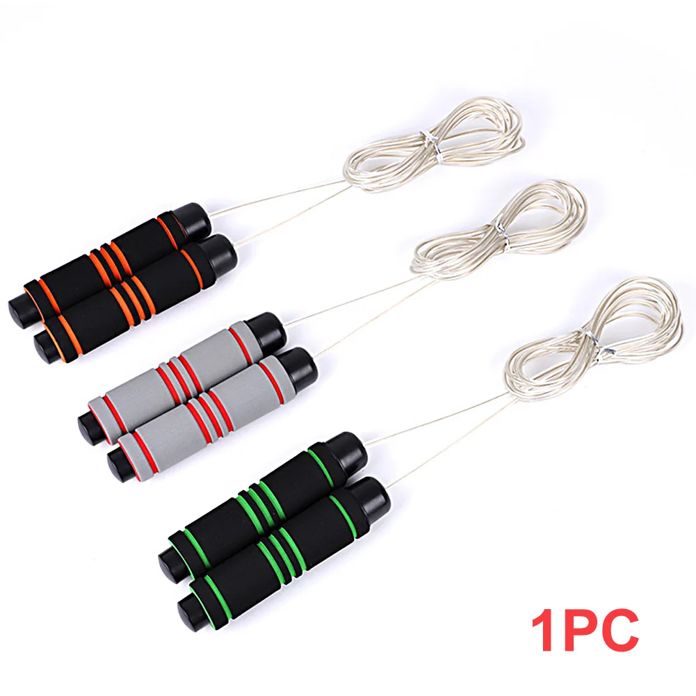 Скакалка фитнес тренировки подшипник поролоновые ручки Professional Training стальная