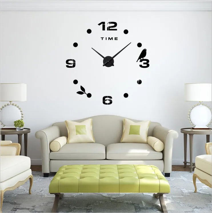 2018 новые часы настенные Horloge 3d Diy акриловые зеркальные наклейки украшение дома