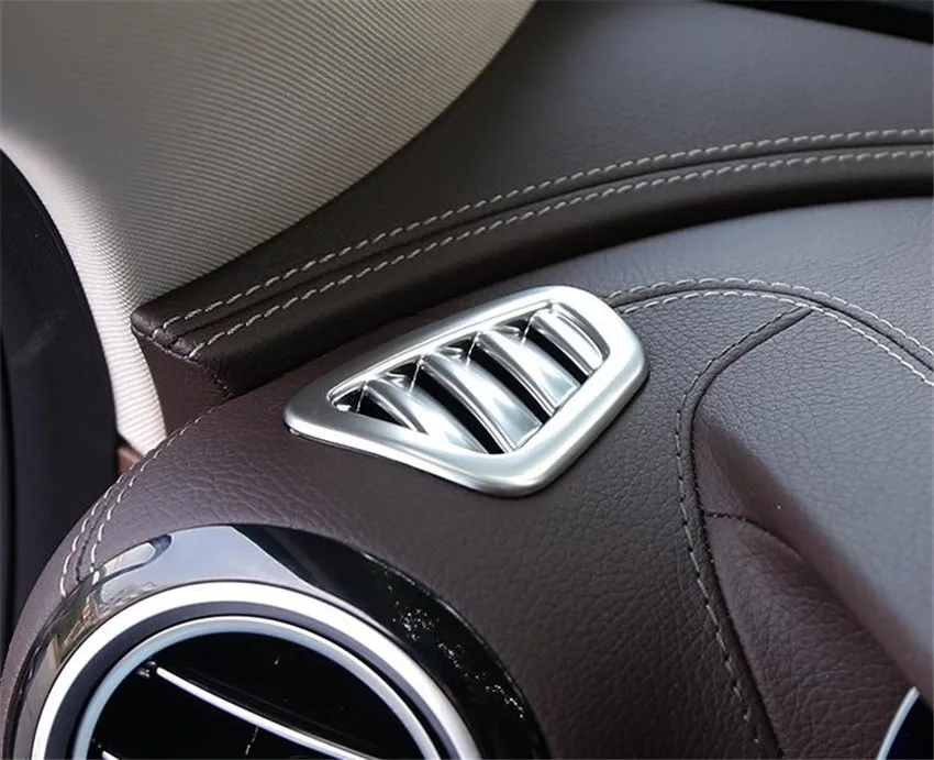 

2Pcs Car Interior Dashboard Air Outlet Vent Trim Frame Sticker For Mercedes Benz E Class 2016 Styling Car-covers