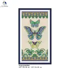 Наборы для вышивки крестиком с изображением трех бабочек, набивная ткань 14CT, холст DMC, счетный Китайский Набор для вышивки крестиком