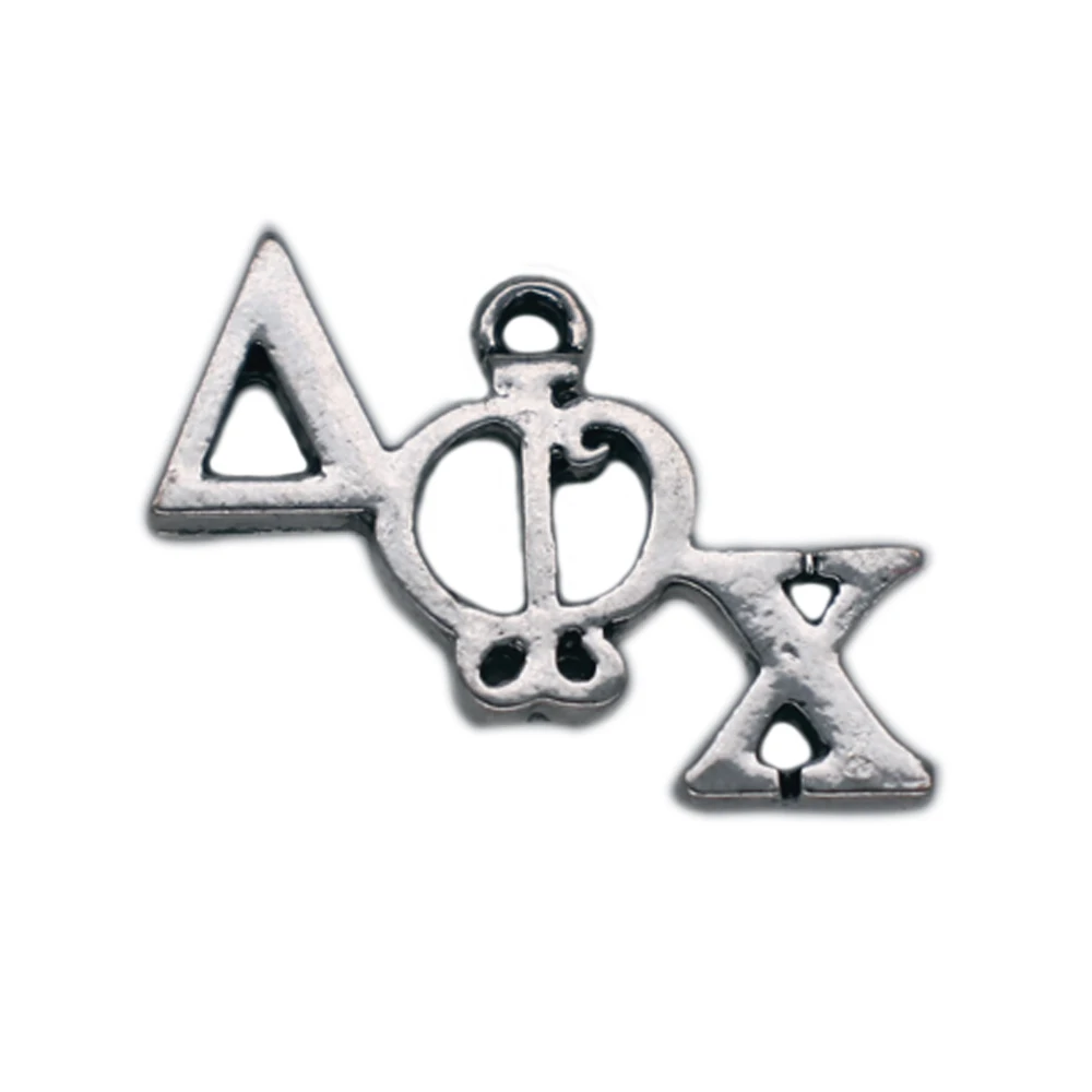 Металлический сплав цинка Delta Phi Chi Charms греческая буква Soroirty Подвеска для
