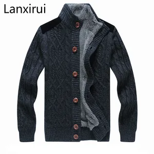 Мужской флисовый кардиган с воротником-стойкой, размеры до 3xl