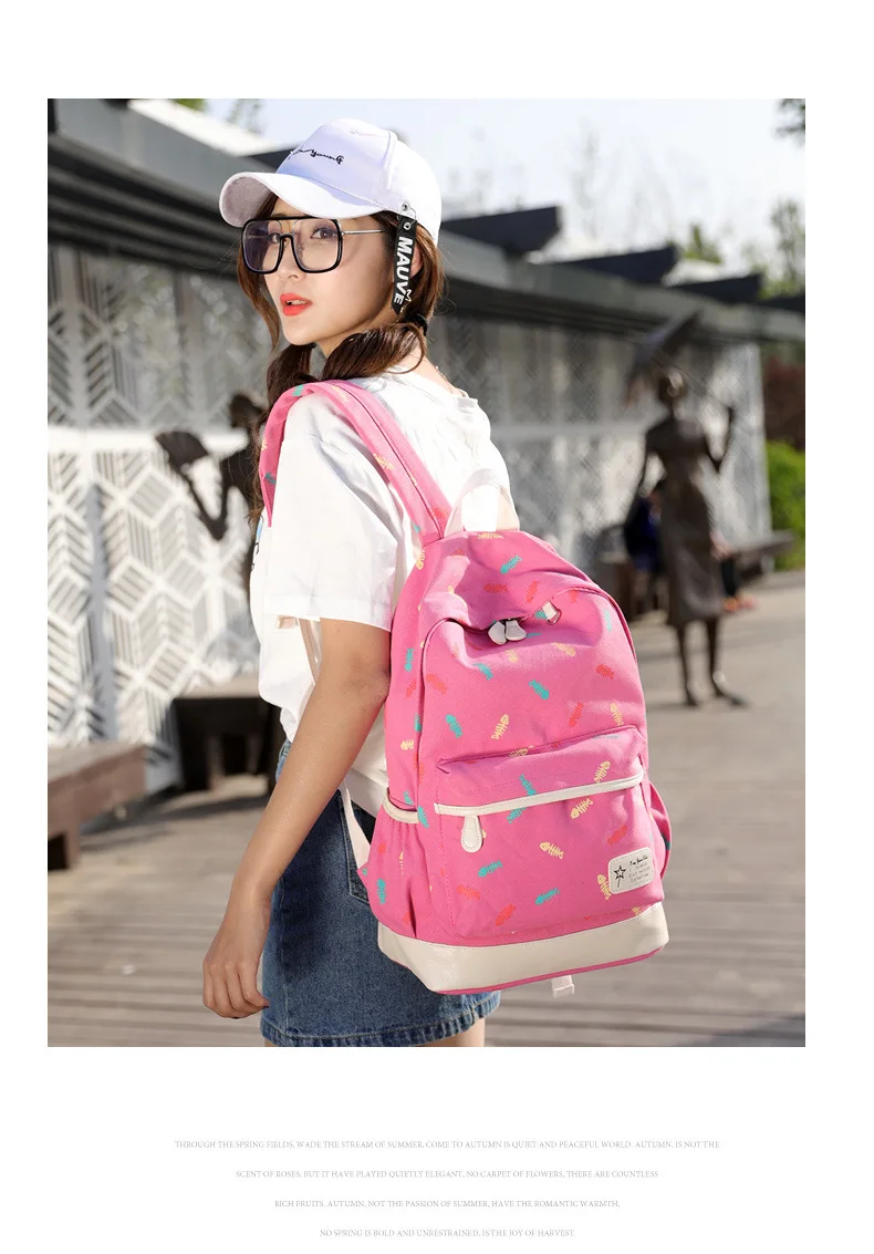 Корейский стиль Женский 3 шт./компл. Большой Школьный рюкзак модный школьный рюкзак для девочек-подростков путешествия рюкзак Moclila сумка на плечо
