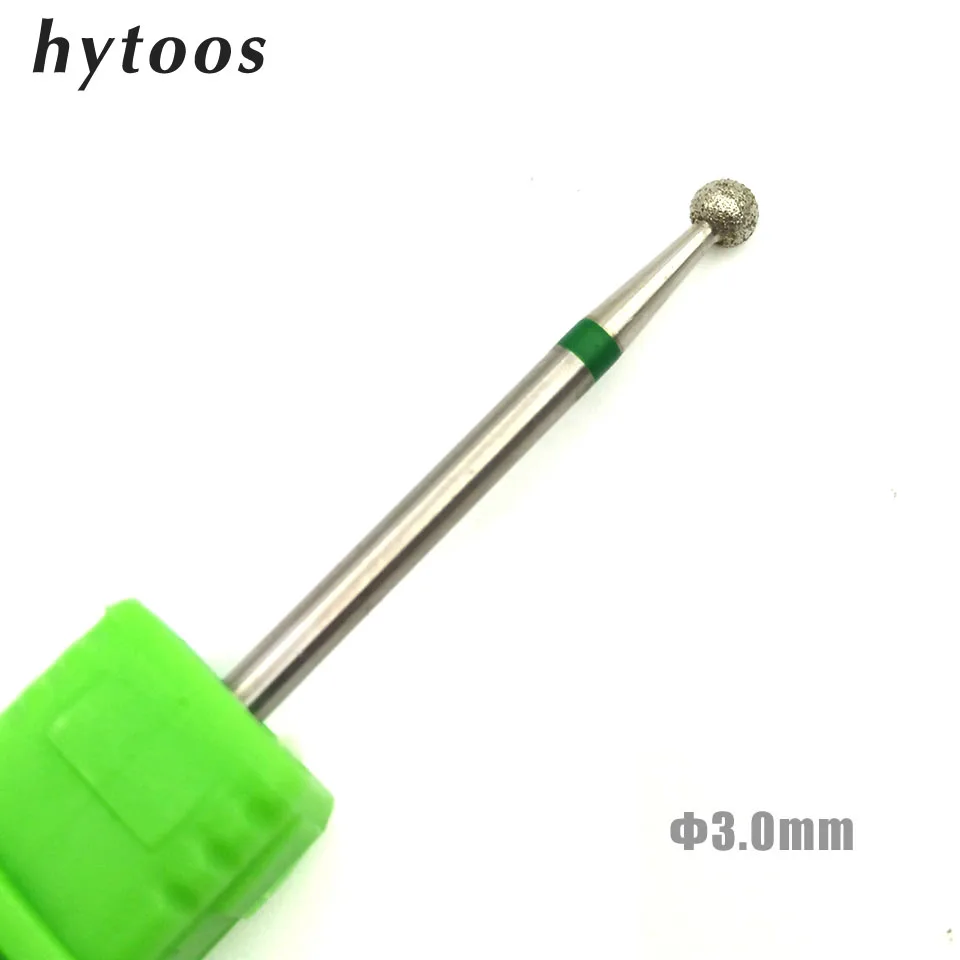 HYTOOS 3 шт./партия шариковая Алмазная фреза для ногтей 3/32 "роторные фрезы кутикулы