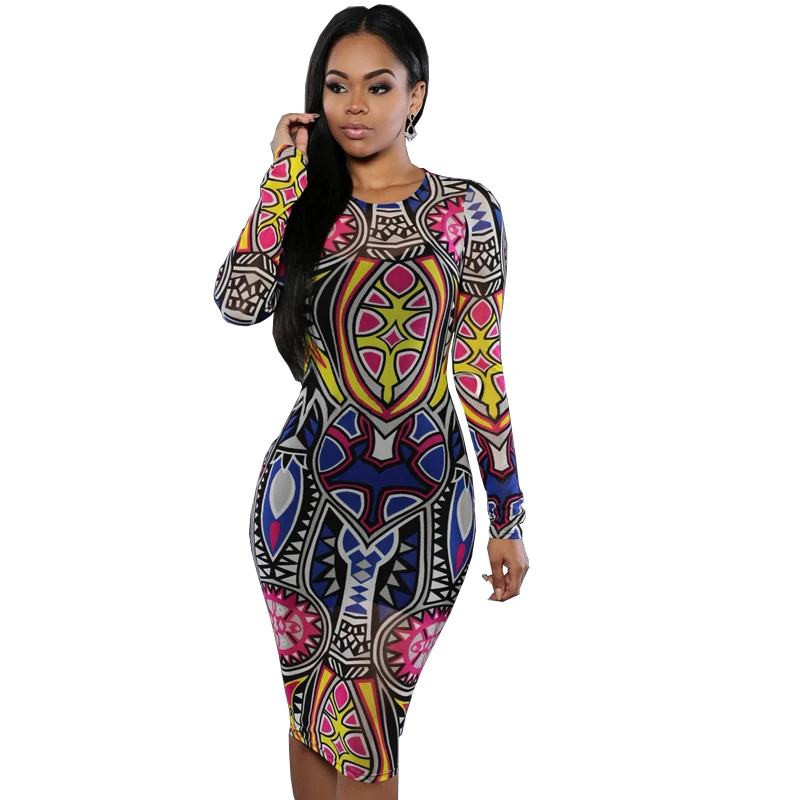 Женское облегающее платье с длинным рукавом зимнее черное платье-футляр и