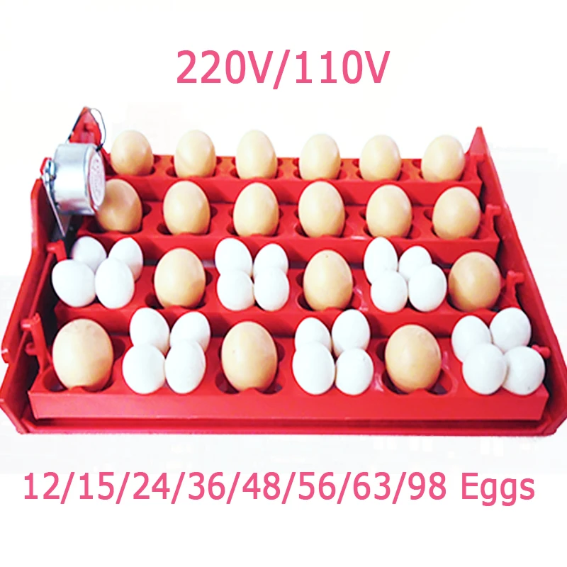 

Автоматический поворотный инкубатор для яиц, 15%,12-98 яиц/птиц, Перепелиных яиц, 220 В/110 В