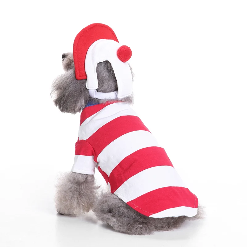 Новое поступление Новогодние товары комплект для малышей с Hat Pet костюм собаки