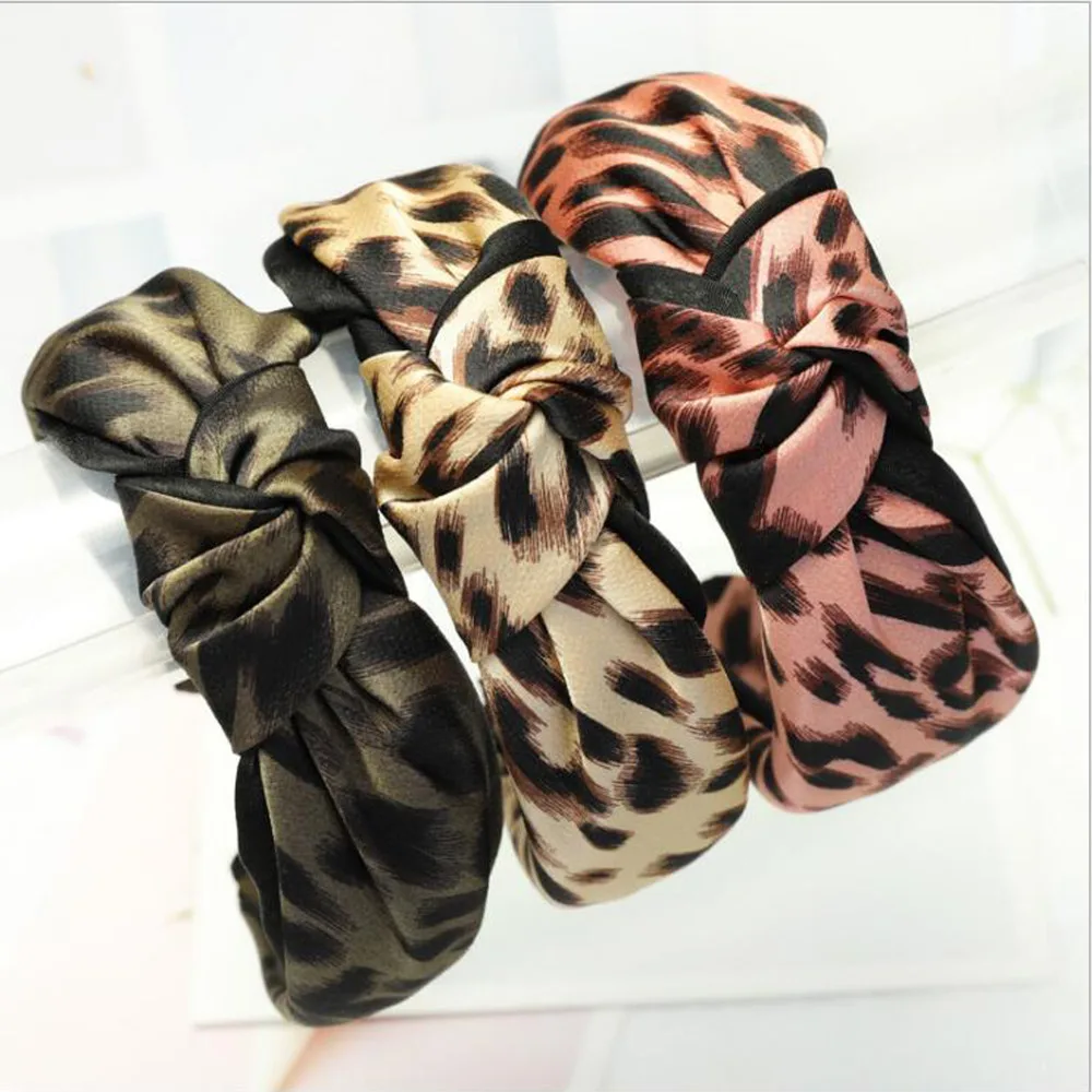 New Fashion Leopard Hairband Headband For Women Adult Spring Summer Hair Accessories Turban Hair Band Wholesale