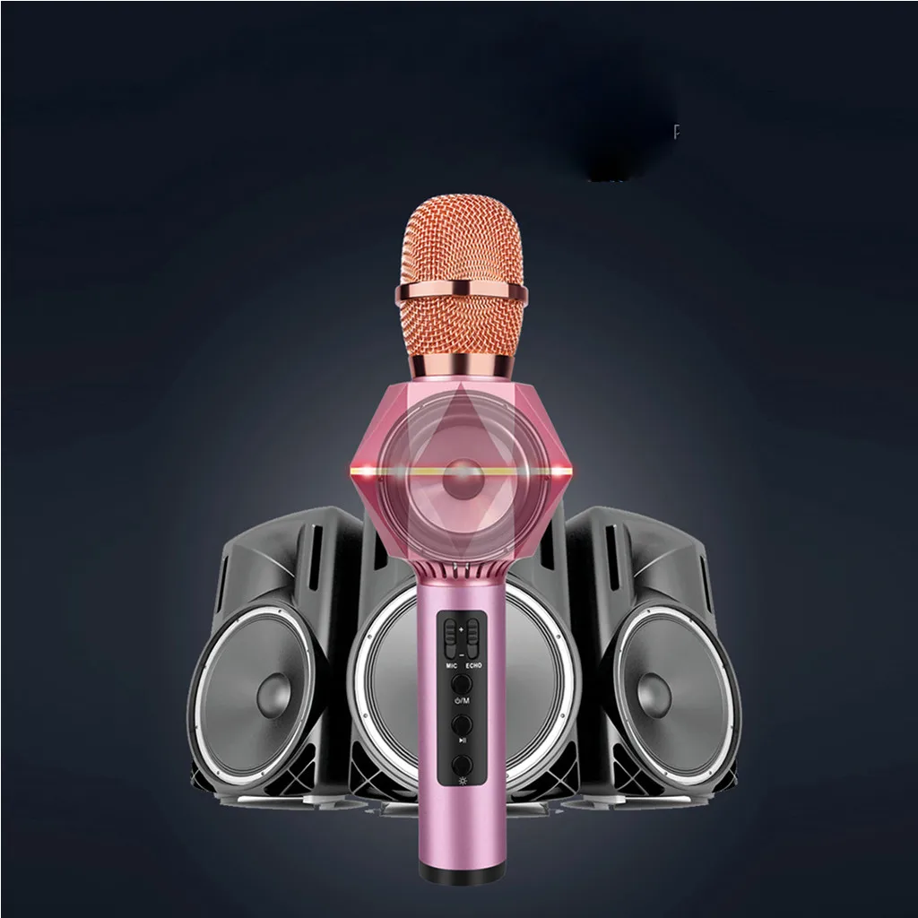Профессиональный Bluetooth микрофон беспроводной ручной для караоке музыкальный
