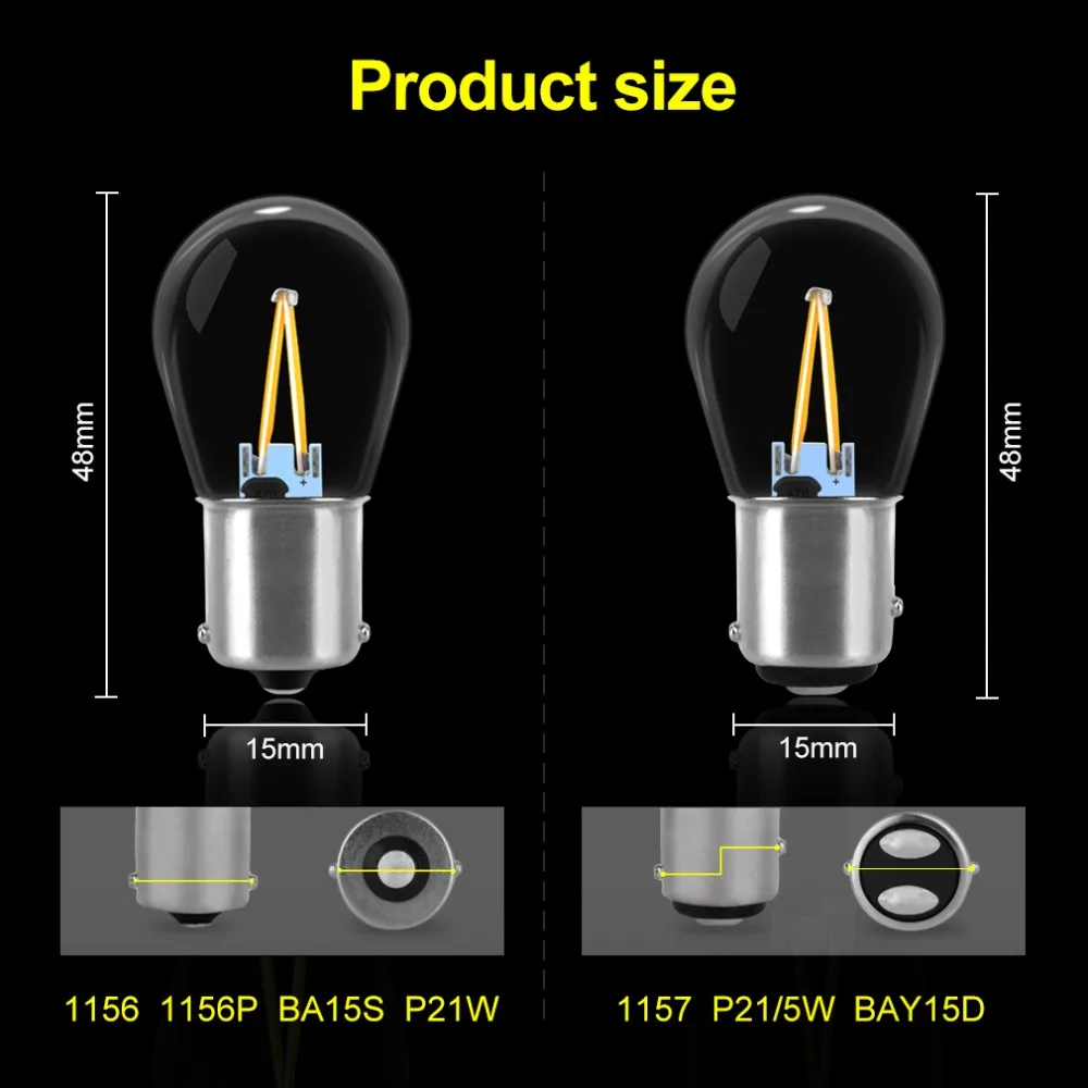 1156 BA15S P21W LED COB нить 1157 BAY15D P21/5W светодиодный ные лампы Автомобильные фары указатели