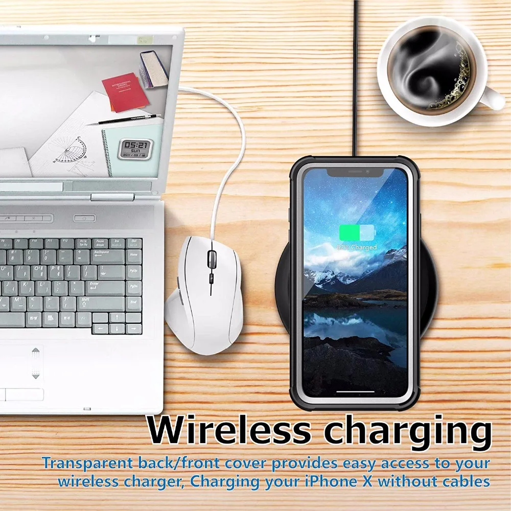 Чехол для iPhone Xs Max Противоударная грязеотталкивающая защита встроенная экрана 6 5