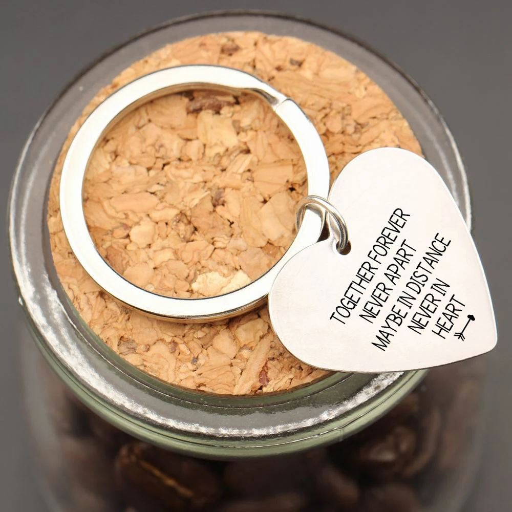 Выгравированные Вместе навсегда никогда не друг от друга брелок пары подарок для