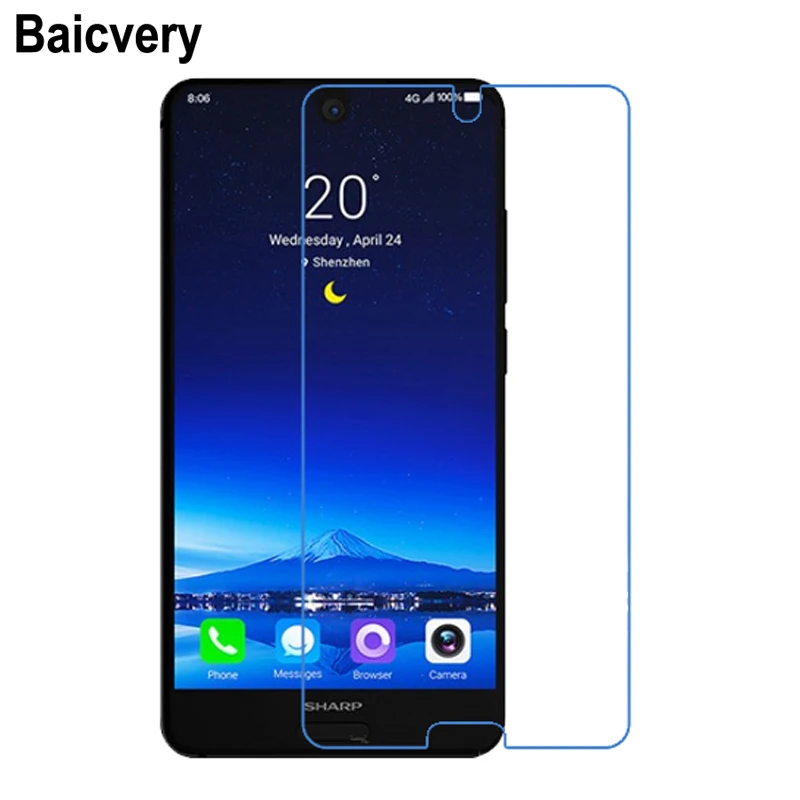 Взрывозащищенное нано стекло прозрачная защитная пленка для экрана Sharp Aquos S2 (не