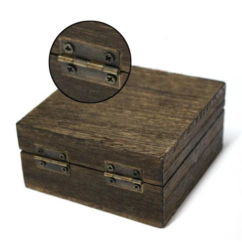 Деревянная шкатулка для украшений винтажный декоративный чехол ручной работы