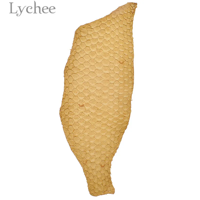 3 Lychee Genuine Fish Skin Leather Piece Multicolor Leahter Fabric DIY Sewing Material For Shoes Handbags - Цвет: 3