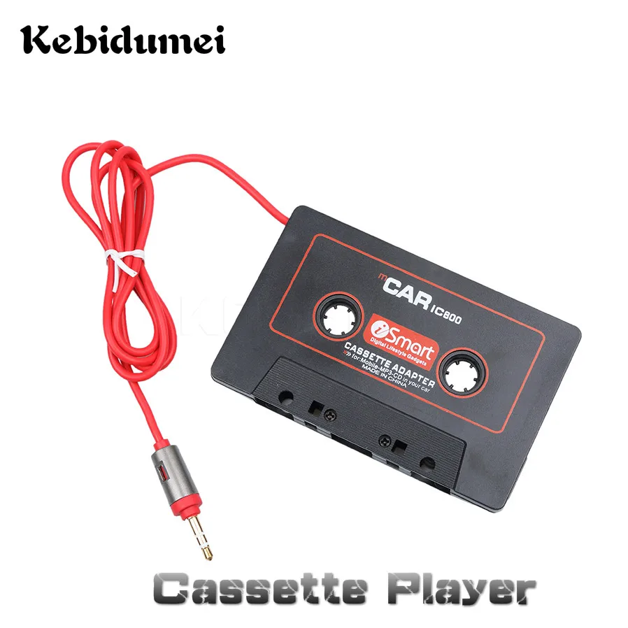 

Универсальный адаптер Kebidumei для mp3-плееров, автомобильный Кассетный конвертер для iPod, для iPhone, AUX кабель, CD-плеер, штекер 3,5 мм