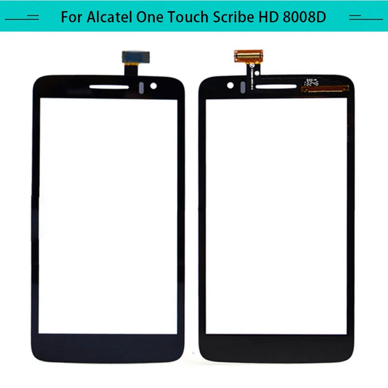 5 шт. сенсорная панель для Alcatel Scribe HD8008D OT8008 сенсорный экран стекло дигитайзер