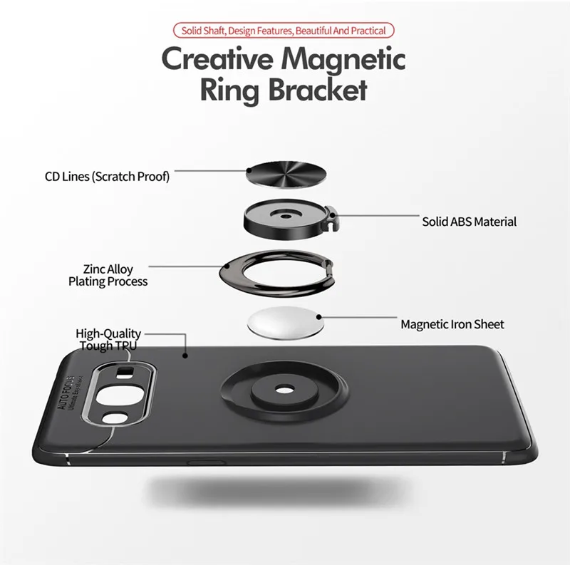 Чехол для Samsung Galaxy J2 Prime цветной металлический магнитный держатель кольца Мягкий