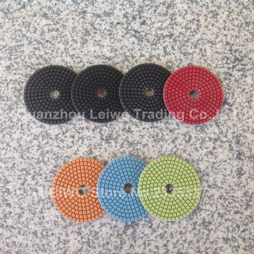 Алмазные влажные полировальные колодки 4 дюймов гранитный мрамор камень