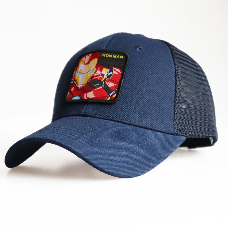 Сетчатая бейсболка кепка Snapback Ironman для мальчиков детская шляпа супергерой