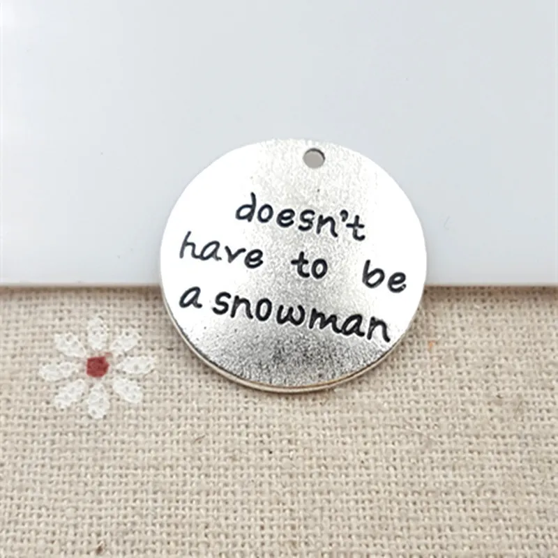 50 шт./лот 25 мм аксессуары кулон не должен быть снеговиком | Украшения и