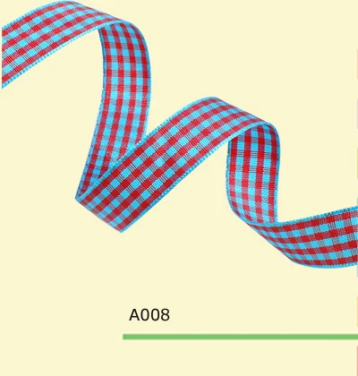 

1/2" Inch 12 mm or 1.2 mm gingham ribbons
