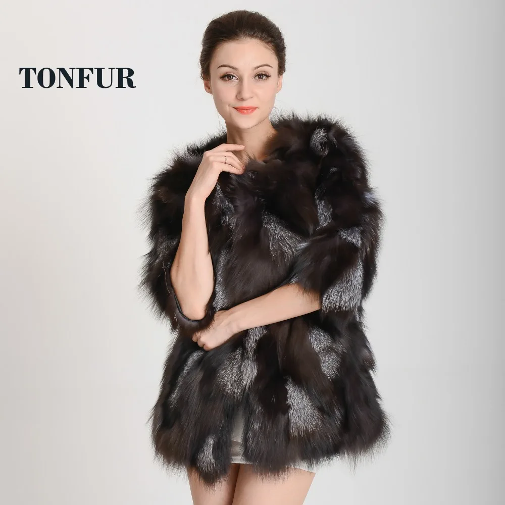 Шуба из натурального Лисьего меха роскошный классический воротник зимняя куртка