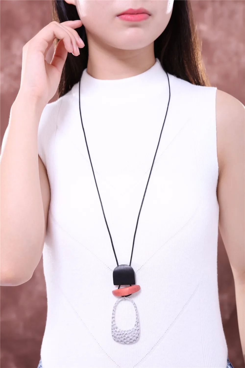 Красивый Деревянный Бусины кулон женщина основа для кулонов и ожерелья