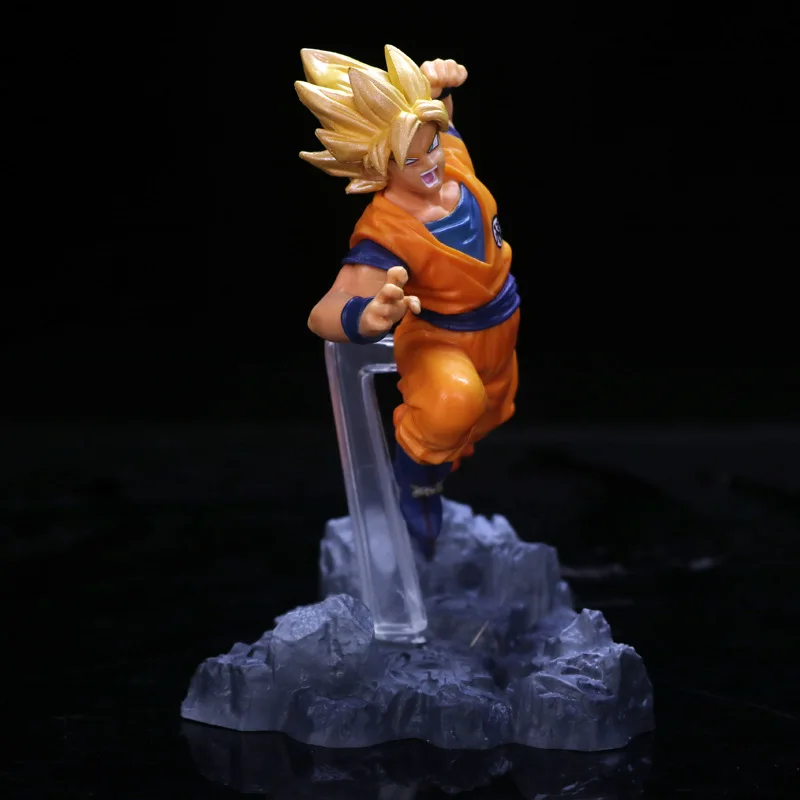 Gold Goku Opp Bag Dragon Ball Z Trunks розовый Темный Гоку Супер Saiyan Боевая версия. 3 вида стилей фигурка DBZ Goku фигурка коллекция 12 см - Цвет: Gold Goku Opp Bag