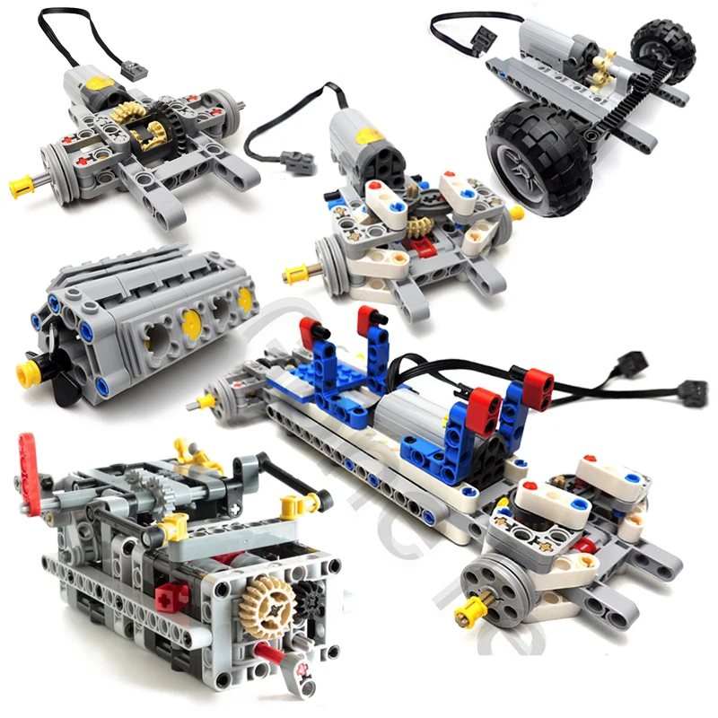 Двигатель MOC 4911 V42 Technic 8 скоростная последовательная коробка передач приводная