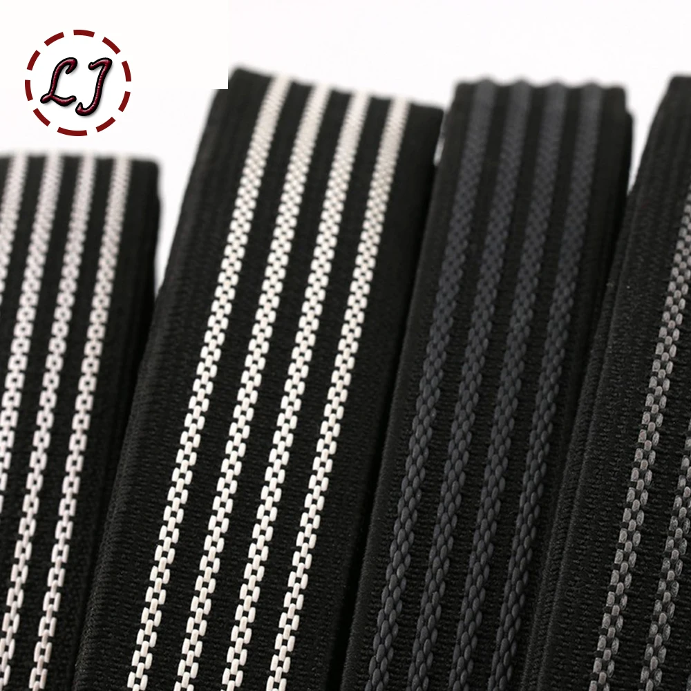 Оптовая продажа 20 мм 25 высококачественная черная белая Нескользящая эластичная