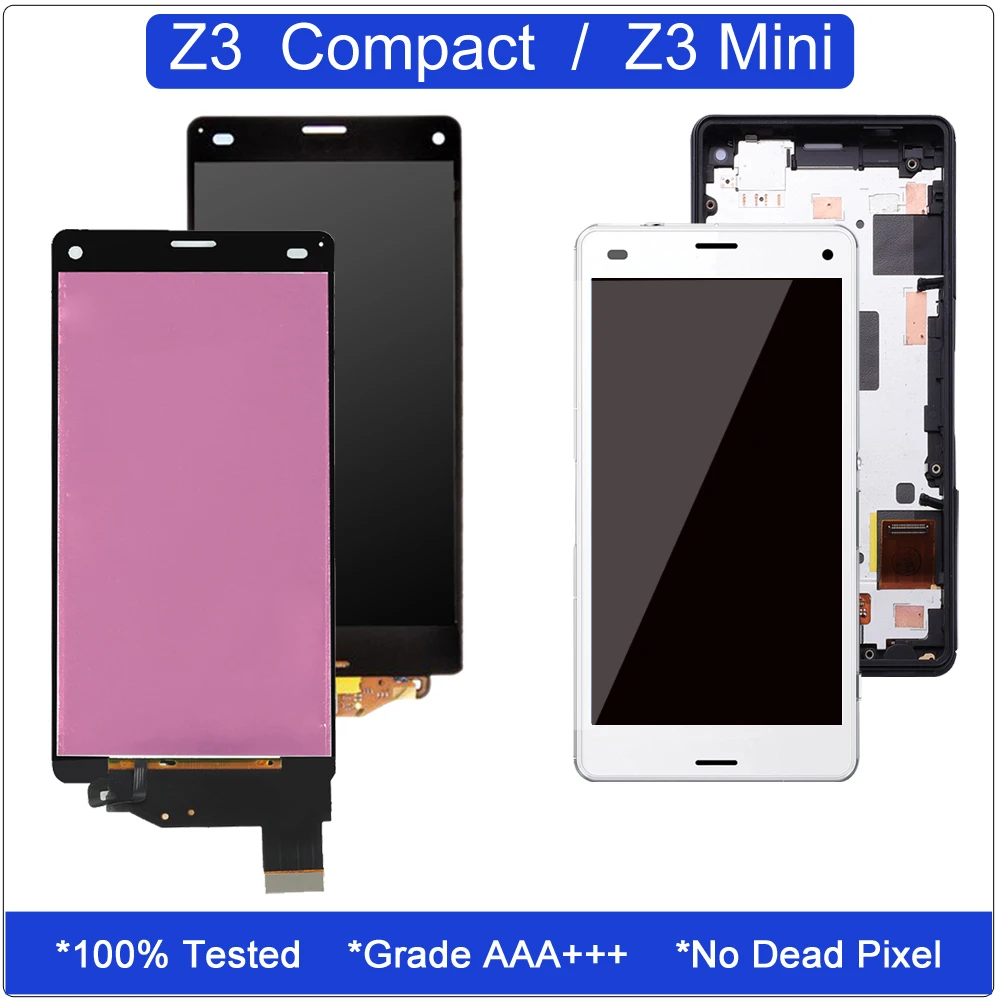 Для Sony Xperia Z3 Compact дисплей сенсорный экран дигитайзер сборка D5803 D5833 ЖК для Mini