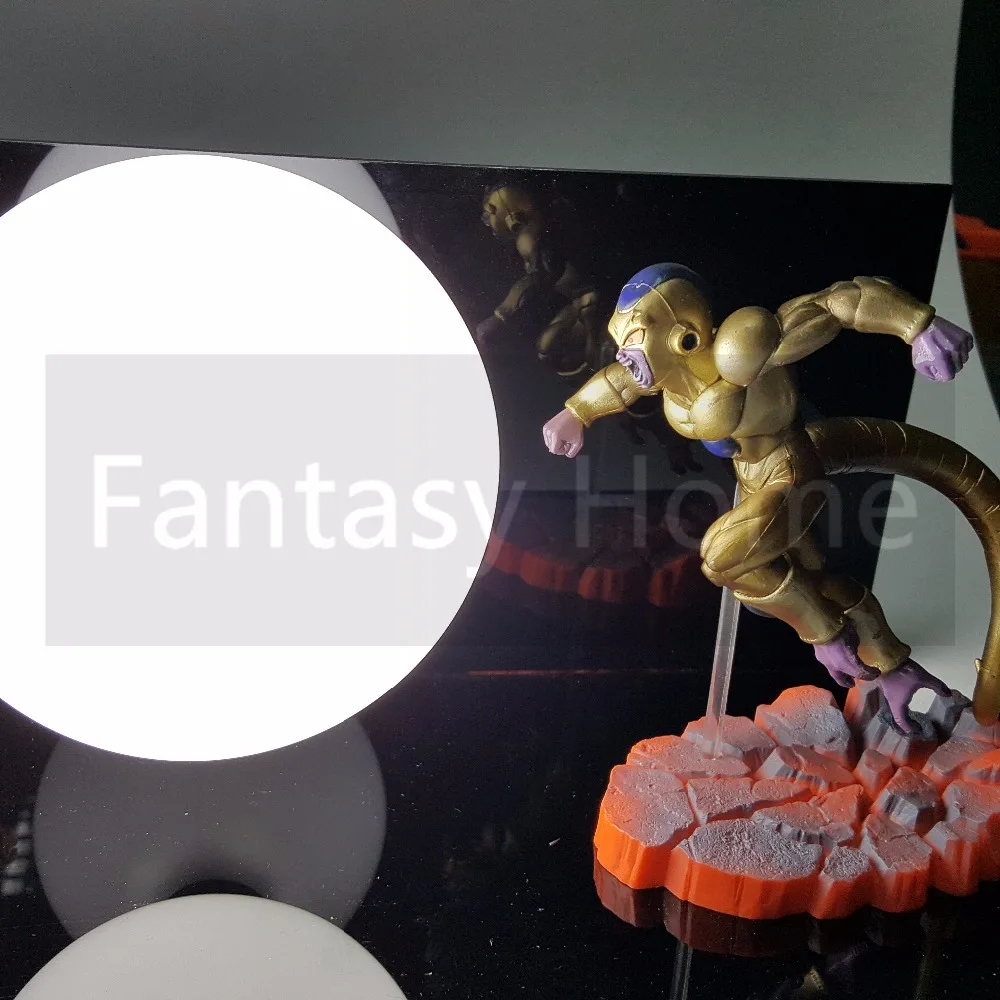 

Dragon Ball Z Action Figure Son Goku vs Freeza DIY Display Toy Dragonball Goku Super Saiyan Figuras DBZ Figure +Bulb+Base DIY17