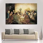 Холст, абстрактная картина с изображением Иисуса, настенные художественные плакаты, домашний декор, 1 шт., картины Тайная вечеря для гостиной