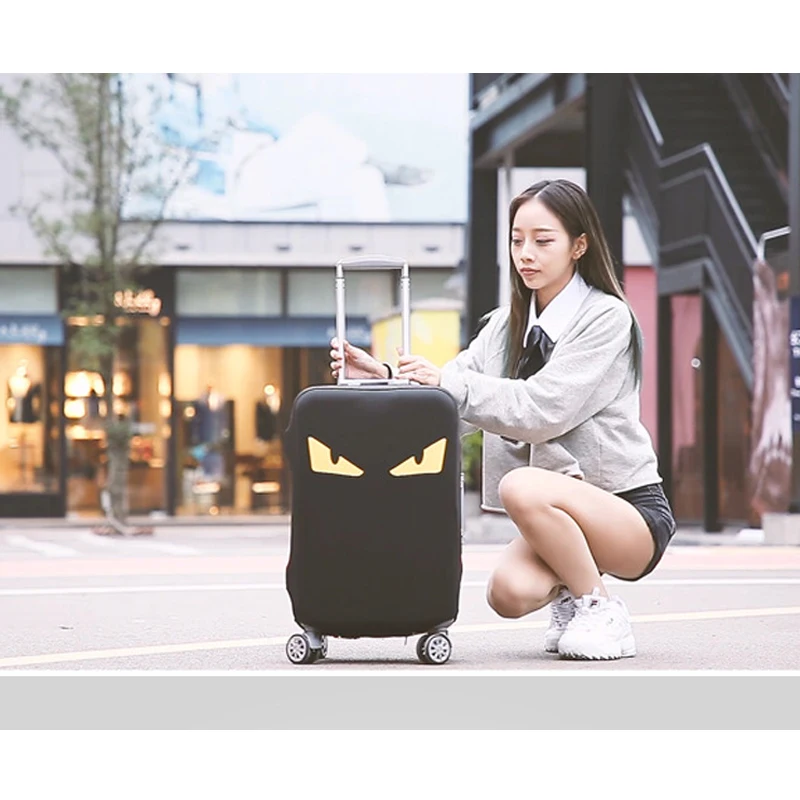 Чехол для багажа с мультяшным фламинго чехол путешествий пылезащитный