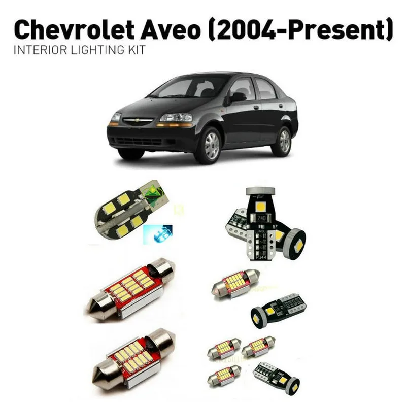 

Led interior lights For Chevrolet aveo 2004+ 11pc Led Lights For Cars lighting kit automotive bulbs Canbus Error Free