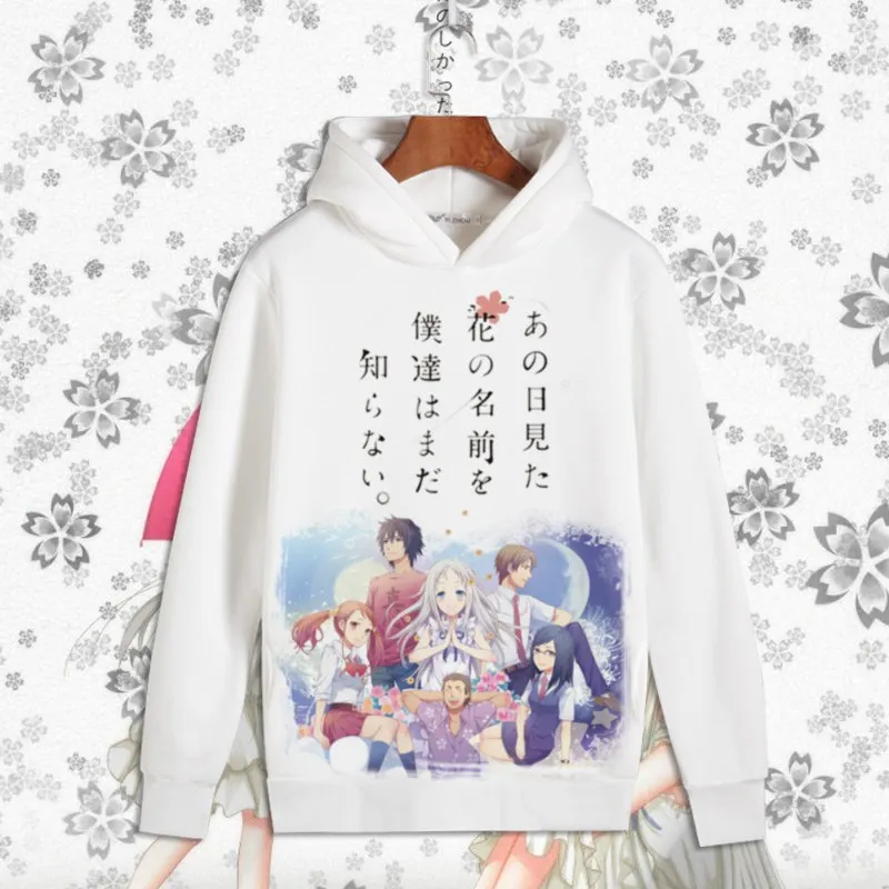 Женский пуловер с капюшоном Anohana The Flower We Saw That Day Honma Meiko флисовая толстовка унисекс