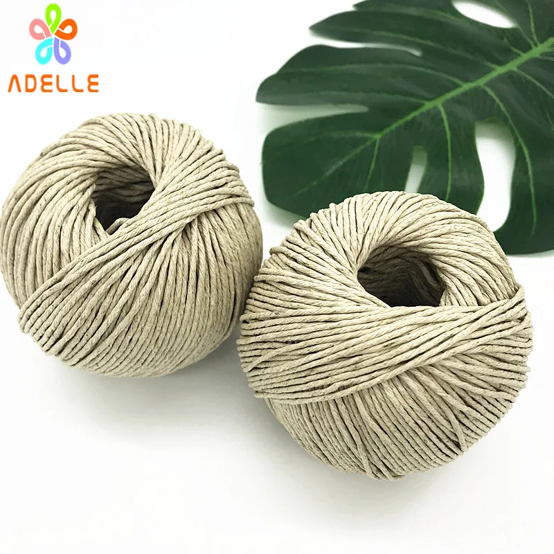 Органическая Вощеная пенька yard Twine 1,5/2 мм x 70 м полированная натуральная 2 нити Ювелирная упаковка лома бронь этикетка DIY
