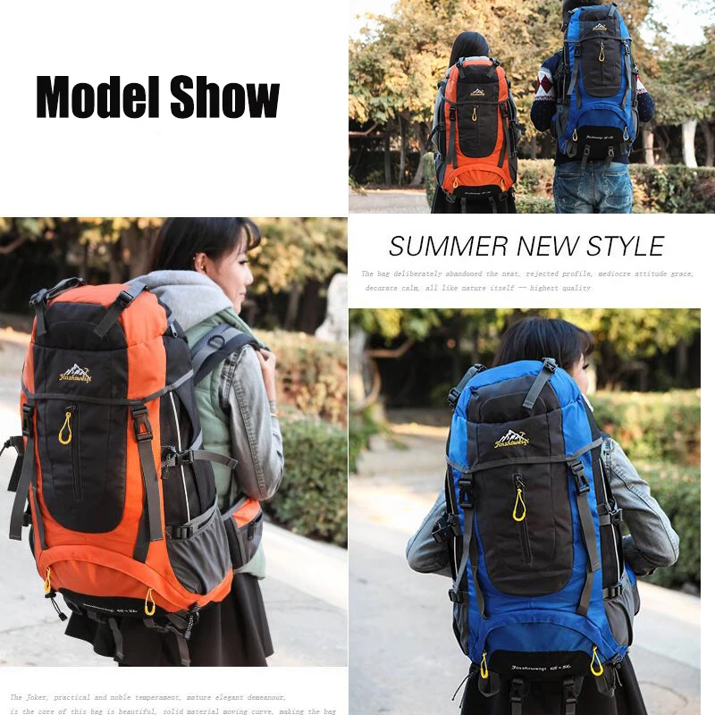 

Hot Professional Large Mountaineering Backpack Waterproof Nylon Outdoor Travel Bags Camping Hiking Climbing Backpack