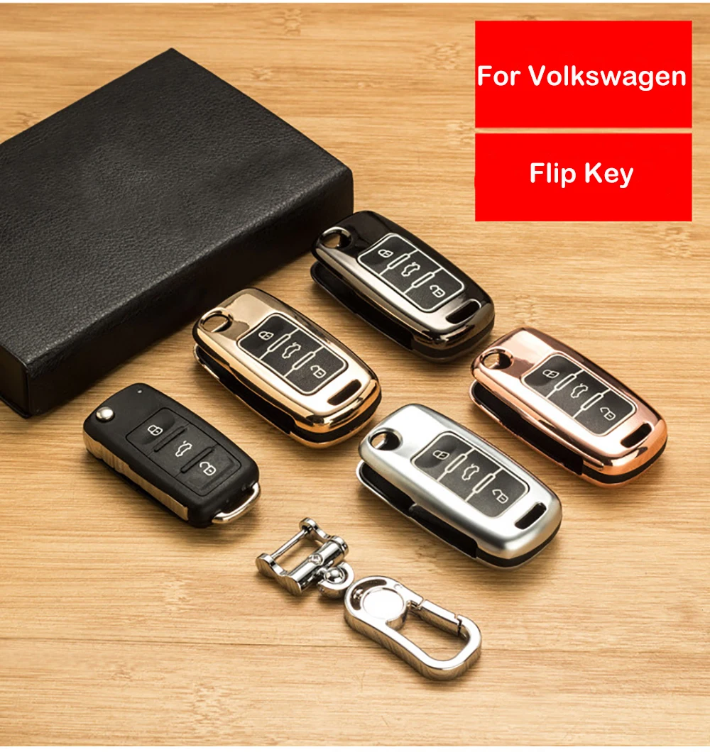 Для Volkswagen VW Polo Tiguan Bora Passat Golf 6 Lavida светящийся цинковый сплав+ кожаный складной чехол для ключей автомобильные аксессуары