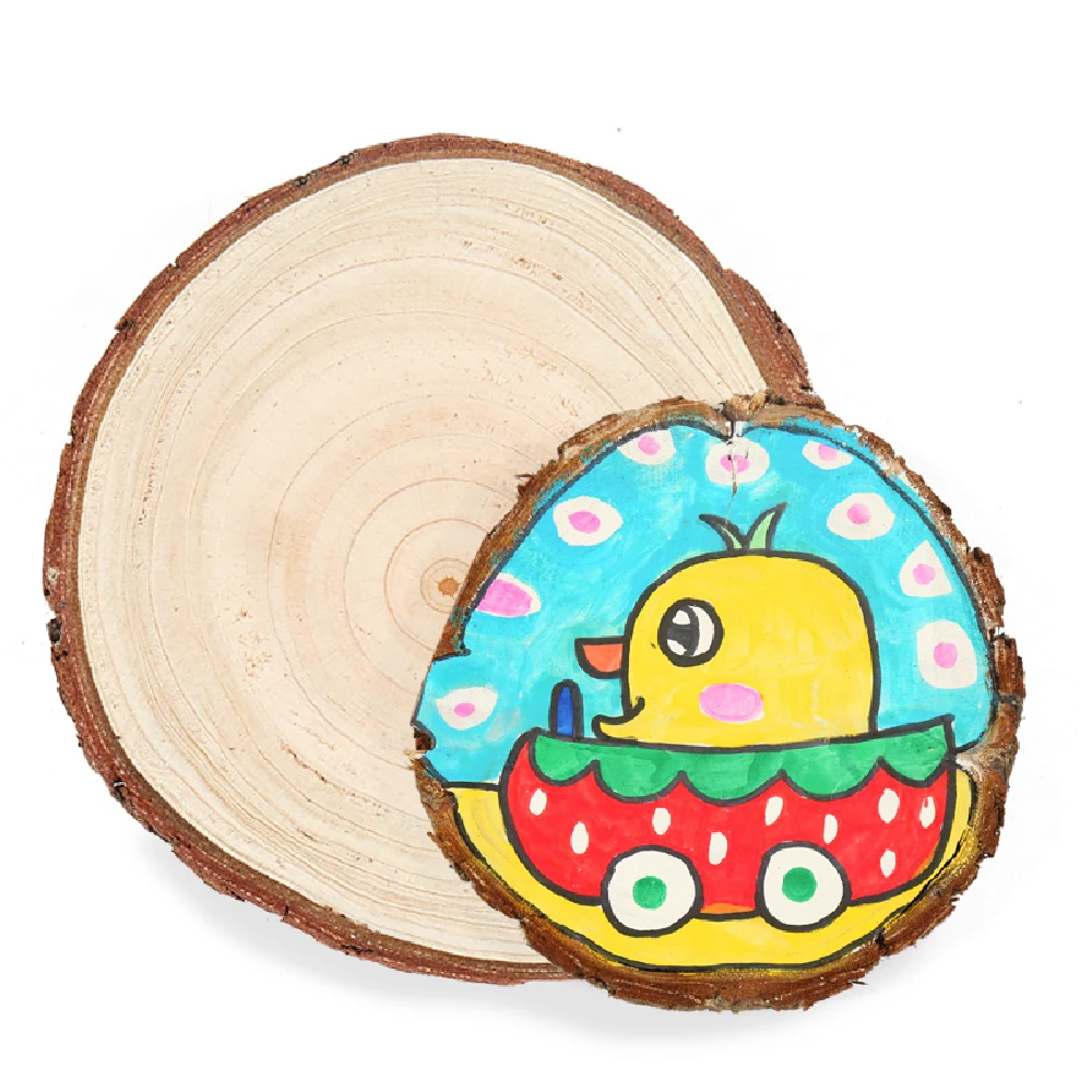 10Pcs Natural Wood Slices DIY Craft Decorations For Birthday Party Kids Table Number Cards Wedding Decoration Gift Tags C1022 | Дом и сад