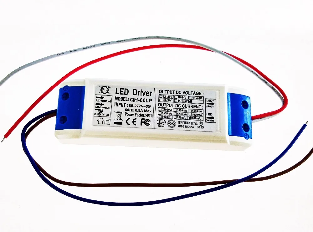 20 шт. светодиодный потолочный светильник высокой мощности 60 Вт 70 80 90 18 30x3вт 600мА DC54