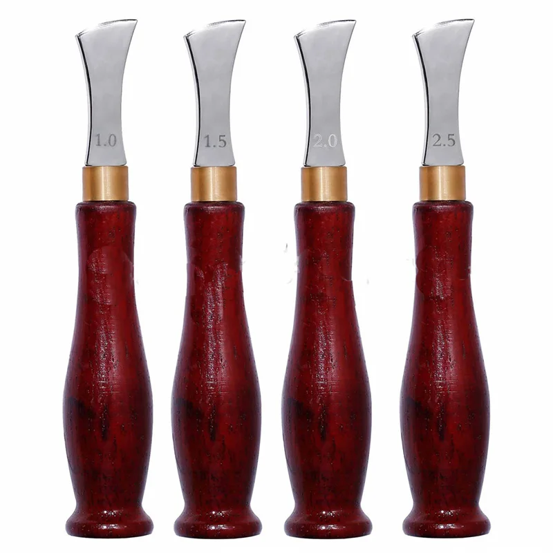 1Pcs Professional Leather Craft DIY Shallow Round Handle Edge Creasing Press Line Tool Handmade LeatherCraft Tools | Дом и сад